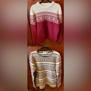 Fjallraven size XL set of two women’s long sleeve wool sweaters - New